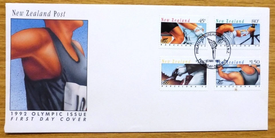 1992 New Zealand Stamp FDC First Day Cover 'Olympic Games' No B-1493 - Image 1 of 1