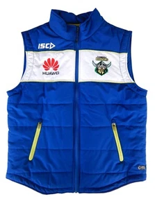 2013 Canberra Raiders NRL New Blue Winter Rugby League Football Puffer Vest - XL - Picture 1 of 12