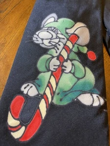 CORBATA DE DISEÑADOR RARA PINTADA A MANO DE ROBERT DASKAL NAVIDAD YOUNGBOOK YOU - Imagen 1 de 4