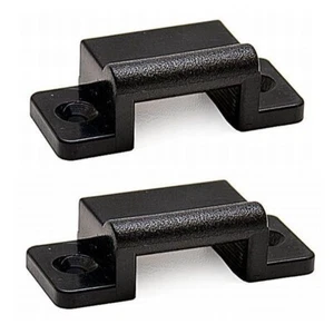 Custom Boat Bimini Top Mounts | 2 3/8 x 1 Inch Black Plastic (Pair) - Picture 1 of 2