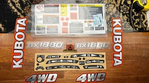 *OEM Kubota BX 1880 Tractor BX Decals Kit Tractor Sticker FULL SET+Applicator - Picture 1 of 10