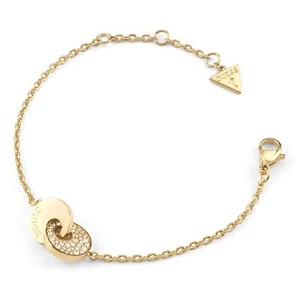 GUESS Schmuck Damenarmband Two Links Pavée Goldfarben S JUBB05220JWYGS - Bild 1 von 5
