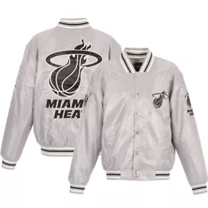 NBA Miami Heat Jacked Silver Stitched Men's Size Large New With Tags - Picture 1 of 7