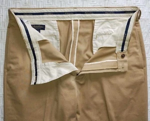 BROOKS BROTHERS ADVANTAGE CHINO designer KHAKI mens casual pants sz 38 x 32 - Picture 1 of 6