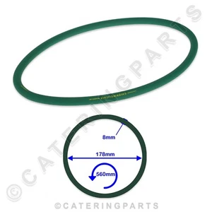560mm LONG GREEN RUBBER DRIVE BELT PIZZA DOUGH ROLLER FORMER STRETCHER MACHINE - Picture 1 of 4