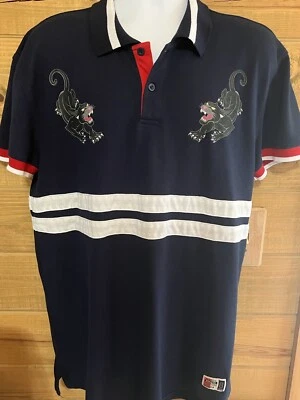 Bleecker & Mercer Men Polo Shirt Size 3X Navy White Cotton Golf Preppy. - Image 1 of 4