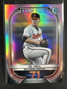 2021 Bowman DL Hall #BTP-71 Bowman Scouts Top 100 Rookie Baltimore Orioles - Picture 1 of 2