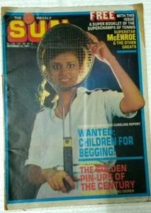 INDIA MAGAZINE THE SUN SEP 1984 PINUPS MONROE , WITH TENNIS McENROE BOOKLET - Picture 1 of 12