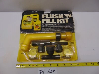 Prestone Flush 'n Fill Radiator Flush Cleaning Kit Vintage New NOS Foto 1 de 3