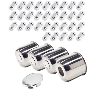 16/32pcs 1/2-20 Lug Nuts + 2 or 4pcs 4.88" Trailer Wheel Center Caps For Truck - Picture 1 of 21