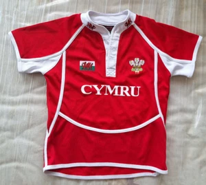 Team Wales Rugby Union Shirt Red Jersey Manav Size Boys S Sport Activewear - Picture 1 of 7