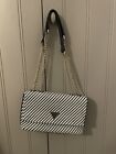 Ladies Guess Handbags Brand New Unused Navy And White Weave