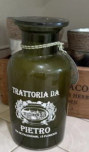 Grüne Trattoria Da Pietro Dekor Flasche mit Deckel - Bild 1 von 3