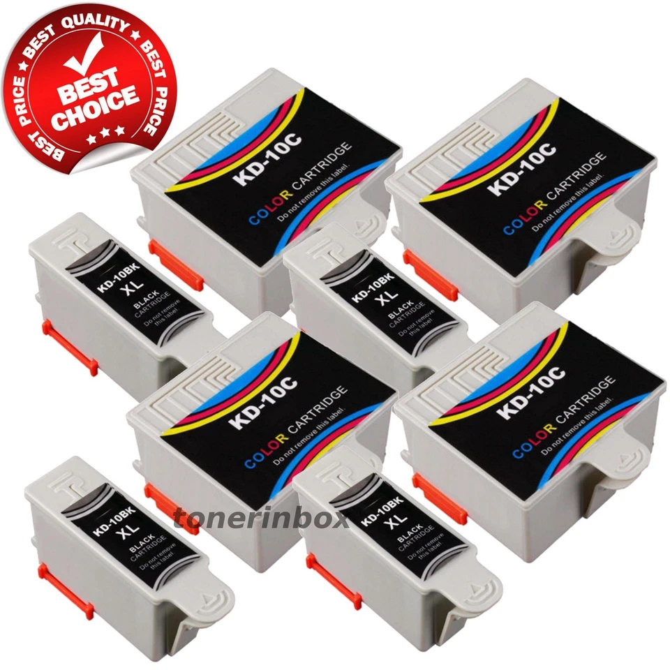 8 Pack 10XL Compatible Ink Set For Kodak ESP 3 5 7 9 5210 7250 3250 5250 9250 - Image 1 of 1