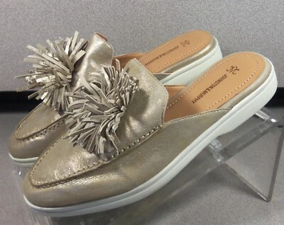 7814863 LSP30 DARLENE MULE WOMENS SHOE 7 M GOLD LEATHER BY JOHNSTON & MURPHY - Image 1 of 4