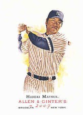 2007 Topps Allen and Ginter New York Yankees Baseball Card #256 Hideki Matsui