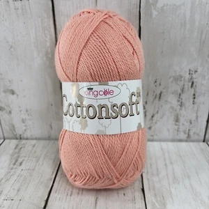 King Cole Cottonsoft DK Double Knit 100% Cotton Knitting Yarn 100g skein Apricot - Picture 1 of 2