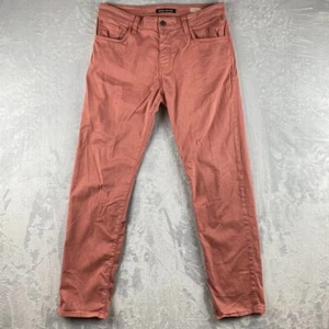 Mavi Jeans Mens 35x34 Pink Coral Salmon Zach Straight Leg Twill Pants 5 Pocket - Picture 1 of 12