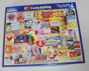 White Mountain Puzzles I Love Baking 1000 Pc Puzzle 2021 Complete #1619 - Picture 1 of 5