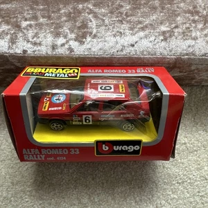 BBURAGO 1:43 SCALE alfa Romeo 33 RALLY RED BOXED - Please See Photos - Picture 1 of 9