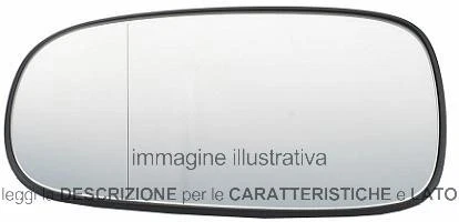 Vetro Piastra Specchio Retrovisore Saab 9,5 2001-2005 Sinistro Termico - Immagine 1 di 1