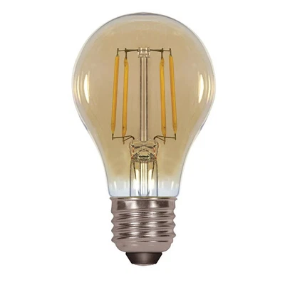 4.5 Watt A19 LED - Amber - Medium base - 2000K - 350 Lumens - 120 Volt - 6-Pack - Image 1 of 4