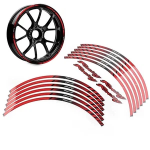 17" 18" Motorcycle Wheel Rim Tape Decal Stripes Sticker Universal  Red - Picture 1 of 7