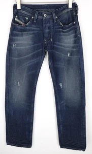 DIESEL Larkee C859Y Men's W29 Distressed Blue Cotton Jeans Straight Fit - Picture 1 of 10