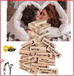 Super Naughty Block Tower Juego Pareja Actividades e Ideas para Citas Nocturnas 48x Bloques - Imagen 1 de 7