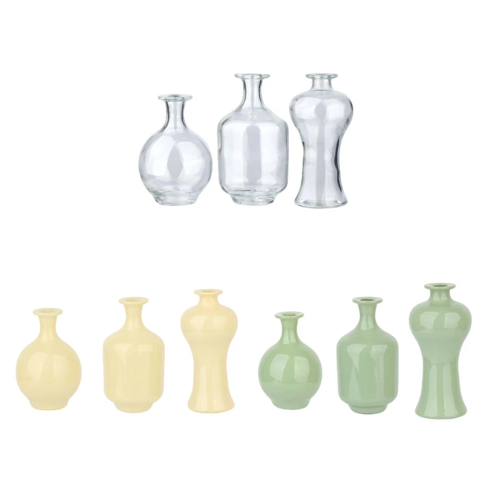 3er Set Glasvasen, Tischvase, Mini Ornamente, romantisches Geschenk, Tisch - Bild 1 von 1