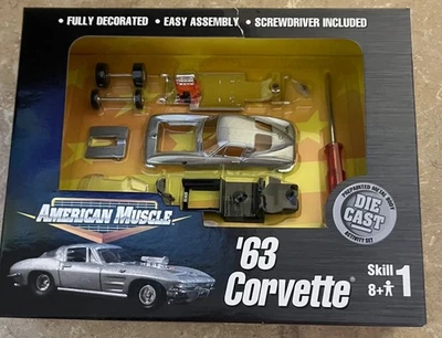 '63 Corvette Die-Cast ERTL AMERICAN MUSCLE  1:64 SEALED Model Kit - Image 1 of 3