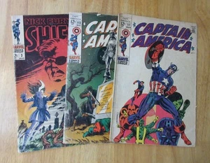 Konvolut *3* Steranko Schlüssel! Captain America #111, 113 + Nick Fury/Shield #3 (G/VG) - Bild 1 von 11