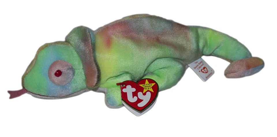 Ty Beanie Baby, Rainbow w/ tongue - MWMT, Chameleon - Image 1 of 1