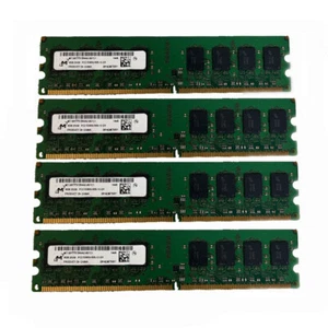 Micron 4pcs 4GB 2RX8 PC2-5300U DDR2 667Mhz 240Pin UDIMM Desktop Memory RAM - Picture 1 of 1