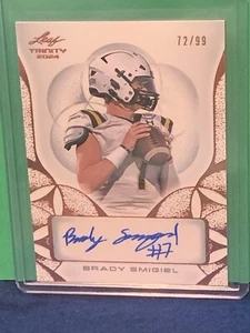 Brady Smigiel 2024 Hoja Trinidad Fútbol Automático 72/99 Florida State Seminoles - Imagen 1 de 1