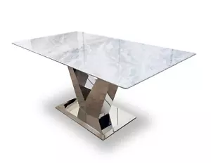 DFS ‘Luann’ Marble Table 160cm Fixed Top BRAND NEW - Picture 1 of 7