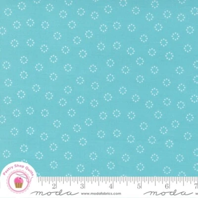 Moda SIMPLY DELIGHTFUL 37644 28 Blue Poolside dots SHERRI & CHELSI Quilt Fabric - Image 1 of 4