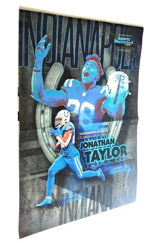 JONATHAN TAYLOR rare poster INDIANAPOLIS COLTS football 2022 photo SI Kids Cover