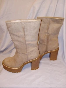 MADDEN GIRL BOOTS KAYLLA LT SAND PLATFORM BOOTS WOMENS SZ 8M  - Picture 1 of 4