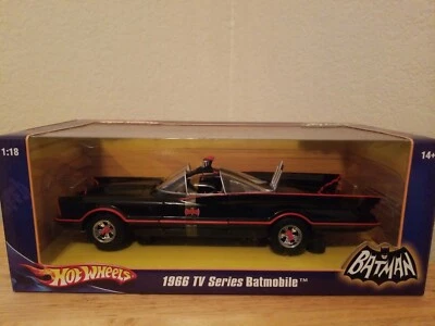 MATTEL HOT WHEELS 1966 TV SERIES BATMOBILE DIE CAST 1:18 SCALE - Image 1 of 4