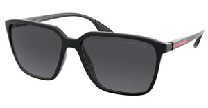 Prada Men's PS06VS-1BO5Z1 Linea Rossa 58mm Black Demishiny Sunglasses