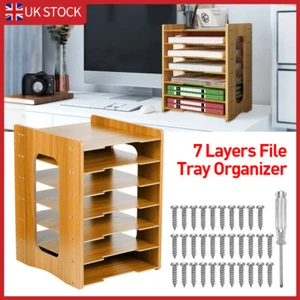 Desktop File Holder A4 Paper Storage Letter Tray Office Document Sort Organizer - Picture 1 of 10
