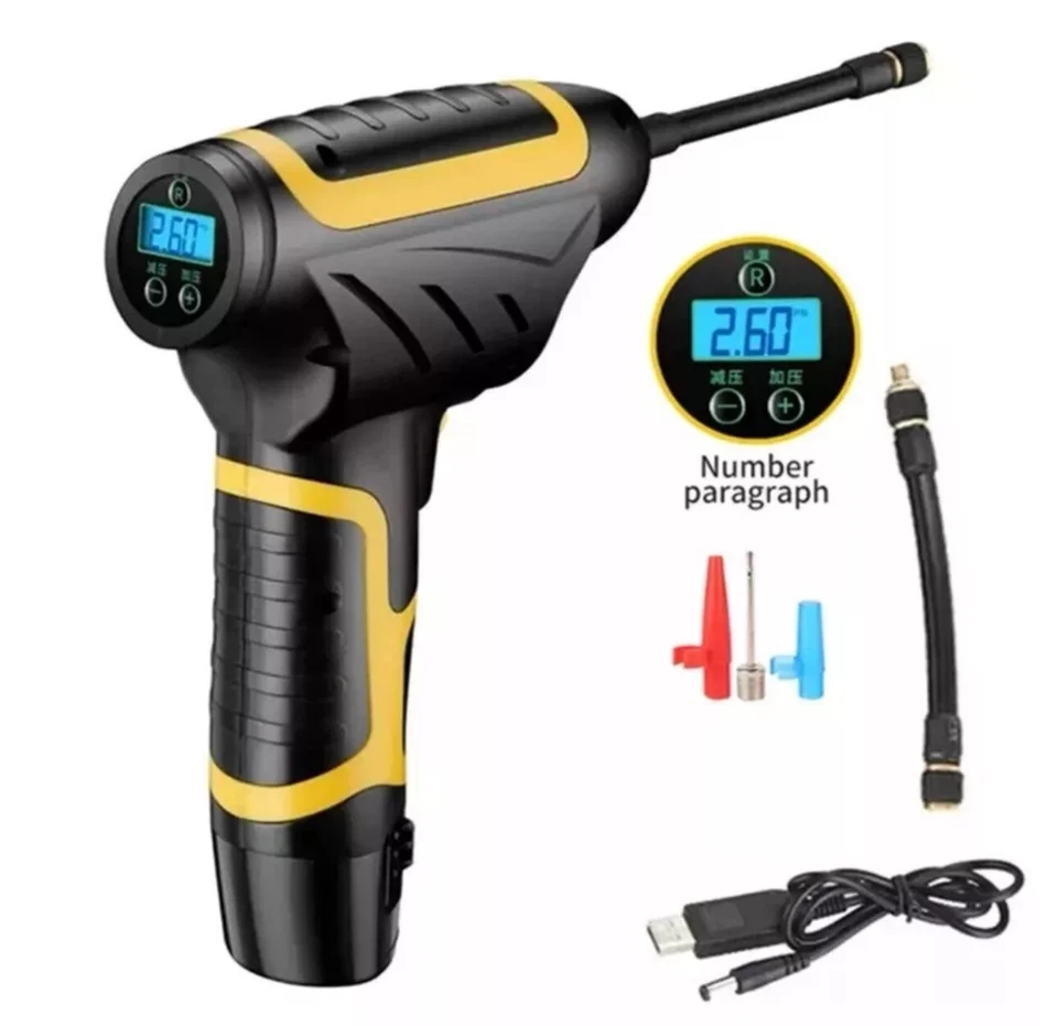 Bomba de Aire Coche 120W Inalámbrica con Pantalla Digital y Medidor LED. NUEVO Foto 1 de 4