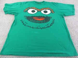 Sesame Street Shirt Adult 3XL XXXL Green Oscar the Grouch Cotton Big Graphic *