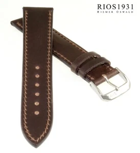 RIOS1931 Uhrenarmband Shell Cordovan Leder mokka TiT 20 mm Handarbeit - Picture 1 of 3