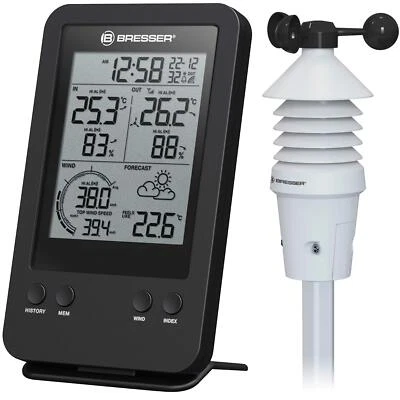 Wetterstation Funk mit Außensensor 3-in-1 Profi Windmesser mit Anzeige für Wi... - Bild 1 von 4
