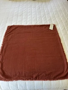 Casaluna Euro Heavyweight Linen Blend Pillow Sham Dark Clay New 26x26 - Picture 1 of 12