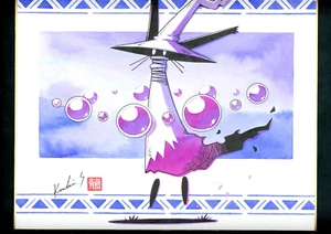 POKEMON Kouki Saitou Bubble Magician Original Art Framed w/ Museum Glass - Picture 1 of 5