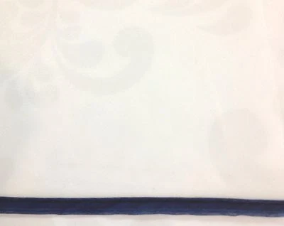 Blanco Transparente con Borde Azul Marino 6 pulgadas de ancho 2 yardas Foto 1 de 2