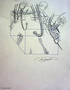 Big Guy & Rusty the Boy Robot Art di Frank Squillace BIG GUY modello di produzione Cel - Foto 1 di 3